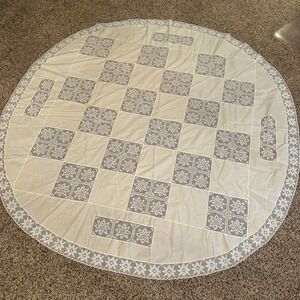 Vintage 66"‎ Lace Doily Table Topper Round Tablecloth Table Cover Cottage Core